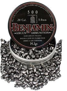 Benjamin Cylindrical .20 Cal, 14.3 Grains, Pointed, 500ct