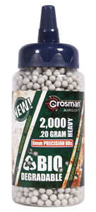 Crosman 6mm biodegradable airsoft BBs, 0.20g, 2000 rds, whitecrosman 