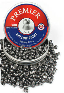 Crosman Premier .22 Cal, 14.3 Grains, Hollowpoint, 500ct