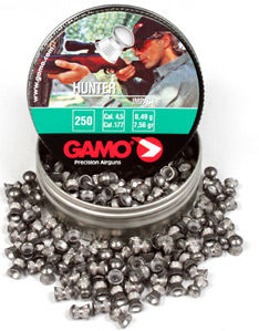 Gamo Hunter .177 Cal, 7.56 Grains, Domed, 250ct