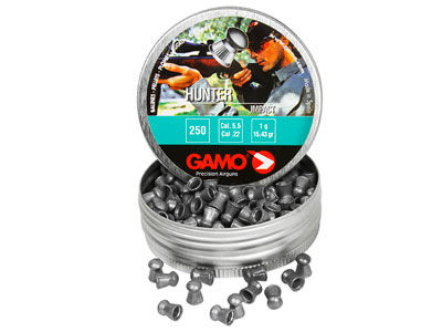 Gamo Hunter .22 Cal, 15.43 Grains, Domed, 250ct