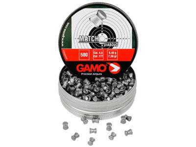 Gamo Match .177 Cal, 7.56 Grains, Wadcutter, 500ct