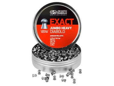 JSB Match Diabolo Exact Jumbo Heavy .22 Cal, 18.13 Grains, Domed, 500ct