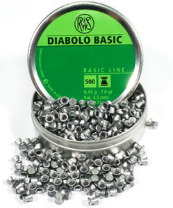 RWS Diabolo Basic .177 Cal, 7.0 Grains, Wadcutter, 500ctrws 