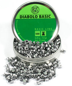 RWS Diabolo Basic .177 Cal, 7.0 Grains, Wadcutter, 500ct