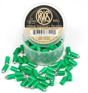 RWS Hyper Velocity .22 Cal, 11 Grains, Pointed, Lead-Free, 100ct