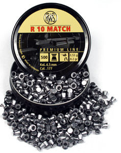 RWS R-10 Match Heavy .177 Cal, 8.2 Grains, Wadcutter, 500ct