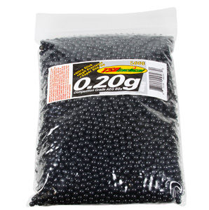 TSD Competition Grade 6mm plastic airsoft BBs, 0.20g, 5,000 rds, black