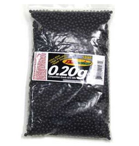 TSD Tactical 6mm plastic airsoft BBs, 0.20g, 125,000 rds, black