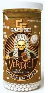 Game Face Verdict 6mm Marking Airsoft BBs, 0.20g, 2200 rds, Whitegame 