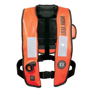MUSTANG INFLATABLE WORK VEST  WITH HIT ORANGE