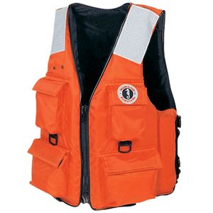 MUSTANG FOUR POCKET VEST W/  SOLAS TAPE L OR