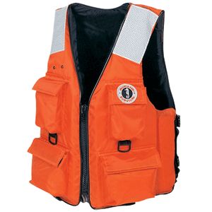 MUSTANG FOUR POCKET VEST W/  SOLAS TAPE XL OR
