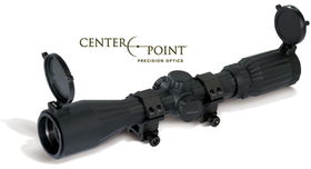 CenterPoint Adventure Class 3-9x40mm tactical rifle scope, red/green illuminated reticle