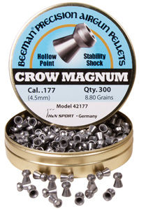 Beeman Crow Magnum .177 Cal, 8.80 Grains, Hollowpoint, 300ct