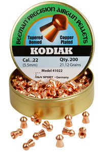 Beeman Kodiak Copper Plated .22 Cal, 21.12 Grains, Round Nose, 200ct