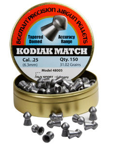Beeman Kodiak Match Extra Heavy .25 Cal, 31.02 Grains, Domed, 150ct