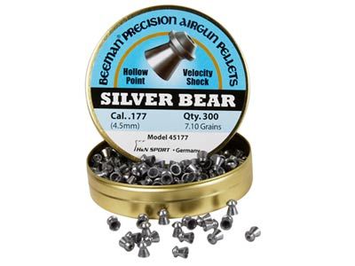 Beeman Silver Bear Hi-impact .177 Cal, 7.1 Grains, Hollowpoint, 300ct