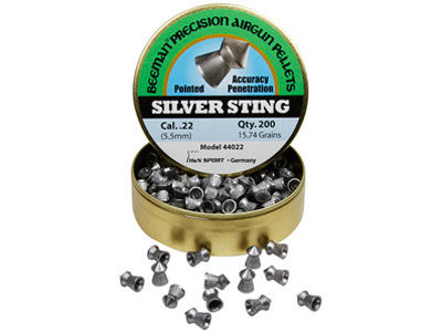 Beeman Silver Sting, .22 Cal, 15.74 Grains, Pointed, 200ctbeeman 