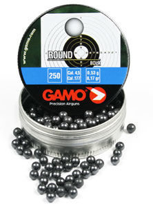 Gamo .177 Cal, 8.2 Grains, Round Lead Balls, 250ct