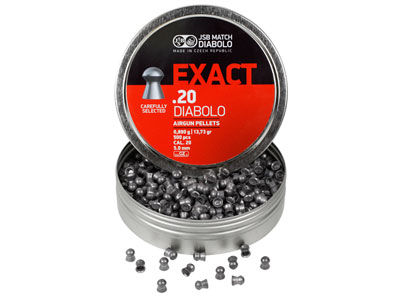 JSB Diabolo Exact .20 Cal, 13.73 Grains, Domed, 500ct