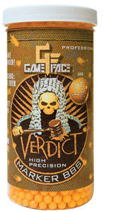 Game Face Verdict 6mm Marking Airsoft BBs, 0.25g, 2200 rds, Orange