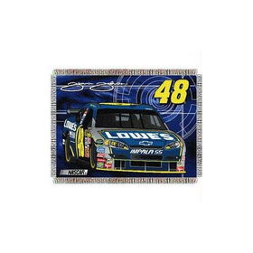 Jimmie Johnson #48 NASCAR Fuel" Woven Tapestry Throw Blanket (48"x60")"jimmie 