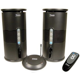 900MHz Black Wireless Speakers With Remote By Audio UnlimitedTM