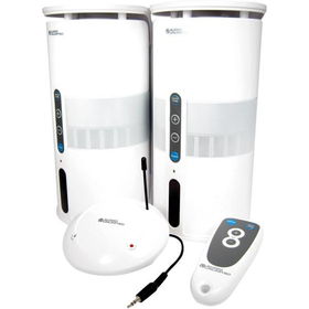 900MHz White Wireless Speakers With Remote By Audio UnlimitedTMmhz 