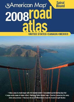 American Map 2008 Road Atlas United States Canada Mexicoamerican 