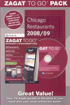Zagat to Go Pack Chicago Restaurants 2008/09zagat 