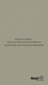 Mobil Travel Guide America's Best Hotels, Restaurants & Spas 2008mobil 