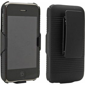 Superior Rubberized Shell With Rubberized Holster For iPhoneTM 3G