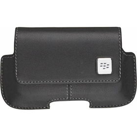 Black BlackBerry Leather Horizontal Pouch For StormTM 9500/9530