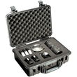 PELICAN 1500-004-110 CASE WITH PADDED DIVIDER (MODEL 1500; DIM: 16.75"L X 11.18"W X 6.12"H)