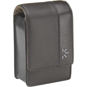 Black Compact Leather Camera Case