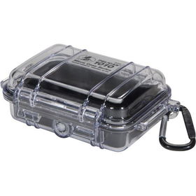Black 1010 Micro Case with Clear Lid and Carabineerblack 