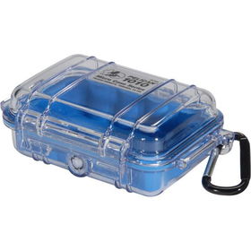 Blue 1010 Micro Case with Clear Lid and Carabineerblue 