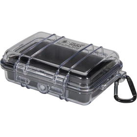Black Micro Case with Clear Lid and Carabineer