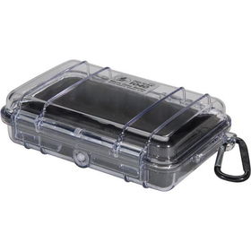 Black Micro Case with Clear Lid and Carabineer