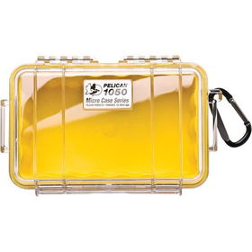 Yellow Small Case with Clear Lid and Carabineer