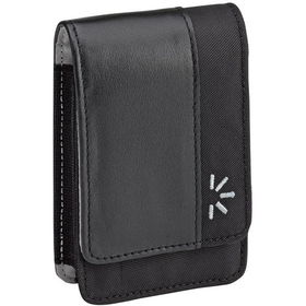 Black Vertical Ultra-Compact Executive Leather Camera Caseblack 