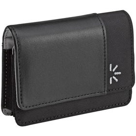 Black Horizontal Ultra-Compact Executive Leather Camera Caseblack 