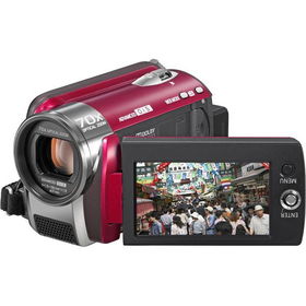 Red 60GB HDD/SDTM Card Camcorder with Intelligent Auto and Advanced O.I.S.red 