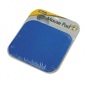 Polyester Mouse Pad, Nonskid Rubber Base, 9 x 8, Blue