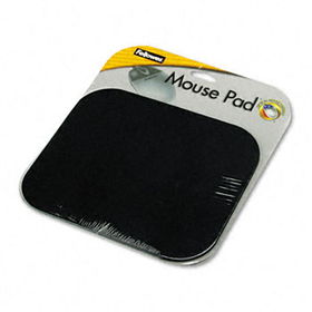 Polyester Mouse Pad, Nonskid Rubber Base, 9 x 8, Black