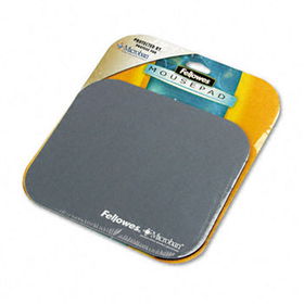 Mouse Pad w/Microban, Nonskid Base, 9 x 8, Graphitefellowes 