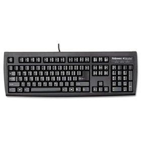 USB Standard Keyboard w/Microban Antimicrobial Protection, 104 Keys, Black