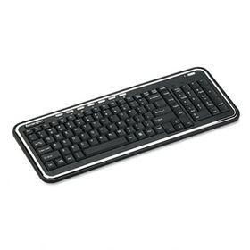 Kensington 64365 - Slim Type Standard Keyboard, 104 Keys, Black/Silver