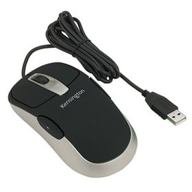 Kensington 72121 - Optical Mouse-In-A-Box Elite, 4-Button/Scroll, Programmable, Black/Silver